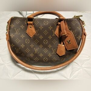 Louis Vuitton Tan and Brown Monogram Satchel